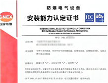 Process for obtaining certification of installation, maintenance, and repair capabilities for explosion-proof electrical equipment